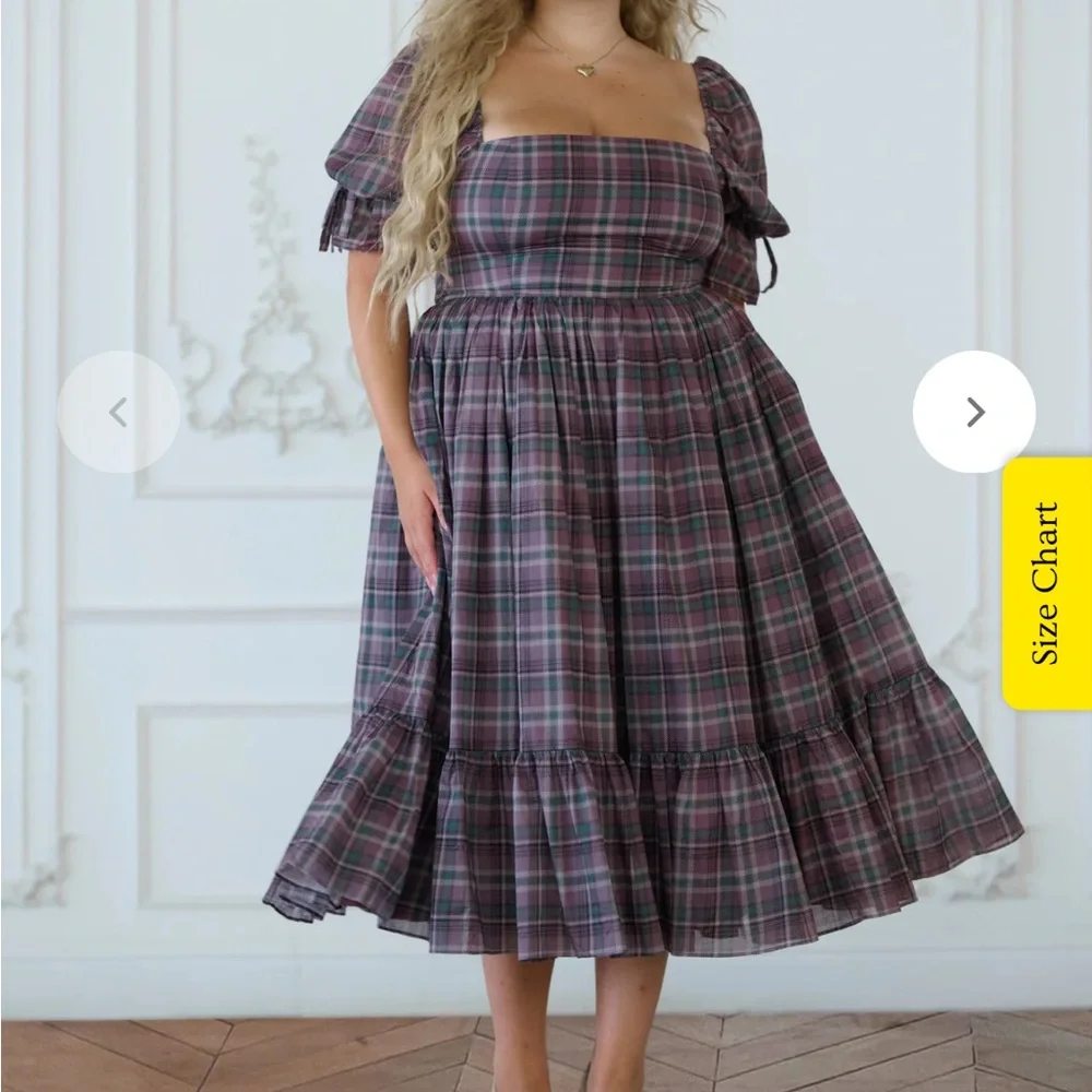 Selkie New Plaid Grunge Market Dress - Picture 4 of 6